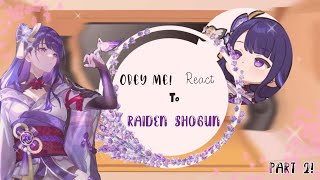 •⚡️Obey me React to Mc as Raiden shogun⚡️ Me Talking•  Mystix [upl. by O'Driscoll733]