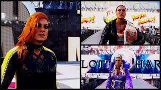 BECKY LYNCH VS CHARLOTTE FLAIR VS RONDA ROUSEY [upl. by Airetak]