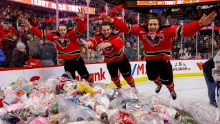 2023 Teddy Bear Toss Goal  Calgary Hitmen  London Hoilett [upl. by Riaj]