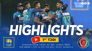 A Dramatic Victory  1st T20I Highlights  Sri Lanka vs Afghanistan [upl. by Jori530]