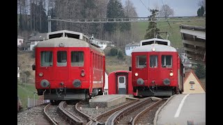 RHB  Sonderplaneinsatz des Triebwagens ABDeh 24 zwischen Rorschach und Heiden im März 2022 [upl. by Ijok]