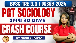 BPSCDSSSB PGT Sociology Crash Course 17  Sociology By Nidhi Sharma [upl. by Omrelliug949]