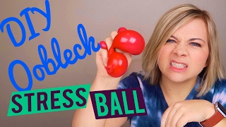 DIY OOBLECK STRESS BALL  SUPER EASY  SoCassie [upl. by Aidin492]