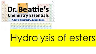 Hydrolysis of esters  Alevel Chemistry  Year 2 [upl. by Ennairak255]