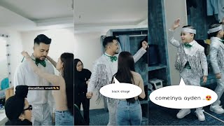 Aliff Aziz amp Bella Astillah  back stage  comelnya anak beranak ni 😂 [upl. by Eixel]