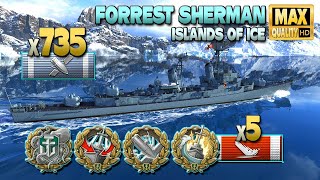 Destroyer Forrest Sherman Down to 09sec reload  World of Warships [upl. by Yellac452]