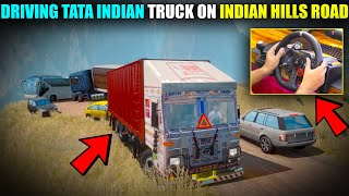 Driving Tata Indian Truck With Heavy Load On Hills Gameplay With Logitech G29 [upl. by Emmott]