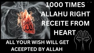 Zikr Recite Allahu 1000 Times from the Heart all your Wish will be accepted By Allah Allahu Allahu [upl. by Nywrad708]