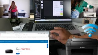 How to Connect Canon TS3150 TR4722 TS3522 Printer To WIFI  Reset Canon Printer and Print Document [upl. by Azilem631]