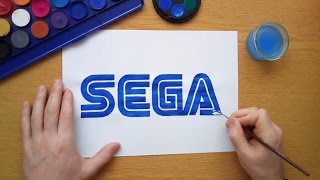 How to draw the Sega logo [upl. by Nnaitsirhc581]