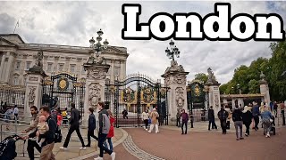 London Walking Tour 2024 🇬🇧 4K HDR Autumn walking Tour From Parliament Square To Buckingham Palace [upl. by Teerprug]