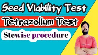 Tetrazolium Test  Seed Viability Test in hindi  How to Test Viable Seed by Tetrazolium  FORMAZEN [upl. by Zelazny]