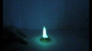 Copper II Chloride Flame Test [upl. by Ellerd]