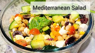 Delicious Mediterranean Salad with Simple Homemade Dressing [upl. by Athenian]