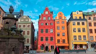 Stockholm Sweden City Walk No Talk and bay cruising by ship harbour [upl. by Gaughan]