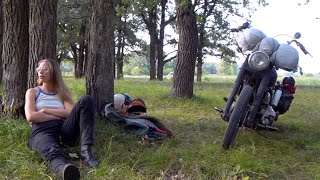 30 Day Motorcycle Road Trip Series Ep 4 Camping Among the Oaks in North Dakota [upl. by Duer]