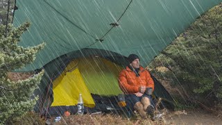 CRAZY Camping Weather Heavy Rain and Strong Winds [upl. by Llertac]