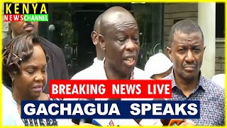 LIVE  Gachagua BREAKS SILENCE from Hospital after impeachment [upl. by Bernj648]