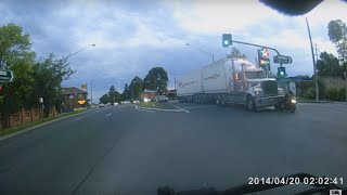 Truck vs Bike vs Red light [upl. by Aseena]