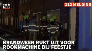 BRANDWEER RUKT UIT VOOR ROOKMACHINE BIJ FEESTJE [upl. by Nicko]