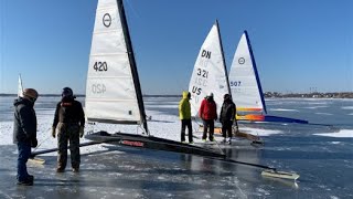 Ice boat racing on Lake Monona [upl. by Baskett56]