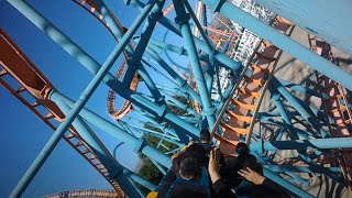 Goliath  Six Flags Magic Mountain  Row 7 4K HD POV  October 2024 [upl. by Ocisnarf446]