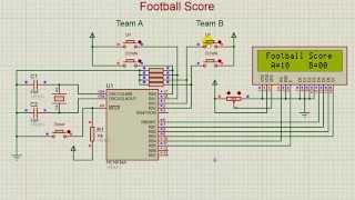 Khmer Learn Microcontroller 22Football Score LCD Display using PIC16F84A [upl. by Starla681]