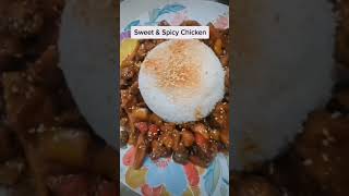 Sweet amp Spicy Chicken  Grasya Cooking Time shorts shortvideos foods [upl. by Laoj]