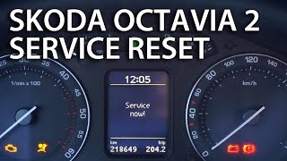 How to reset service reminder indicator in Skoda Octavia MK2 clear SERVICE NOW inspection message [upl. by Aneris]