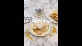 How to mady finger 💅 bakingreels ladyfinger [upl. by Nalhsa663]