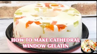 HOW TO MAKE CATHEDRAL WINDOW GELATINDESSERT GOOD FOR BUSINESSSIMPLE AND EASY RECIPE BYHANNACOOKING [upl. by Thorndike]