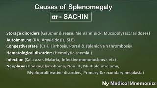 Causes of Splenomegaly  My Medical Mnemonics [upl. by Esac275]