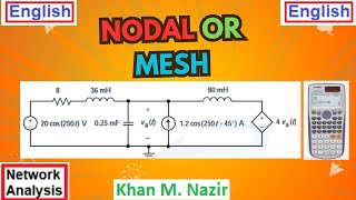 Nodal Analysis  Assignment question  Easily Solved using Calculator in Complex Mode [upl. by Fiedling]