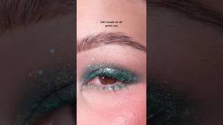 All green eye makeup tutorial eyemakeuptutorial colourful makeup makeuptutorial makeupideas [upl. by Etnomed]