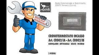 Cronotermostato settimanale Perry CR002  MANUALS [upl. by Colly]