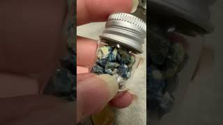 Lazulite Specimen Pieces in Small Jar 1 Graves Mountain [upl. by Ahsem68]