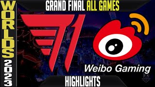 T1 vs WBG Highlights ALL GAMES  S13 Worlds 2023 GRAND FINAL  T1 vs Weibo Gaming [upl. by Cooperman]