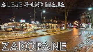 🔴Zakopane nocny ruch na Alejach 3go Maja 20240206 ASMR [upl. by Eelrefinnej]