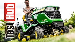 Traktorek ogrodowy John Deere X350R prezentacja [upl. by Yllek]