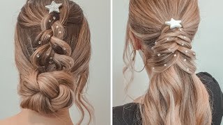 🎄 COIFFURE FACILE POUR NÖEL 🎅🏻 coiffure pour les fêtes de fin dannée 🌟 coiffure pour noel [upl. by Tronna540]