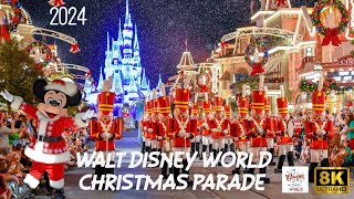 8K 2024 Christmas Parade quotDisney Once Upon A Christmastime Paradequot live from the Magic Kingdom [upl. by Molini]