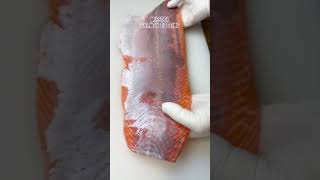 salmonasmr salmonsashimi salmoncutting fish wholesalmon [upl. by Barbee]