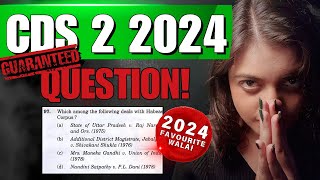 Confirmed Question CDS 2 2024 Polity  Landmark Judgement amp Cases [upl. by Acirej406]