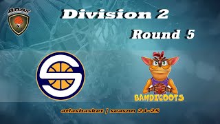 Atlasbasket  Div 2Round 5  GIN SUPERTONICS vs BANDICOOTS [upl. by Siver]