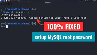 MySQL Error 100 FIXED  Access denied for user rootlocalhost  Kali Linux [upl. by Ajiat171]