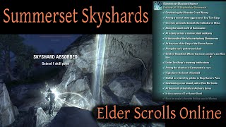 Summerset Skyshard Locations Elder Scrolls Online ESO [upl. by Essie]