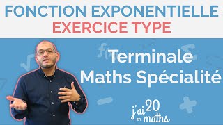 Exercice type  Fonction exponentielle  Terminale Maths Spécialité [upl. by Mateya]