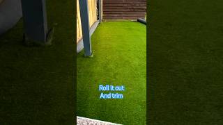 diy Laying artificial grass start to finish diy youtubeshorts garden home artificialgrass [upl. by Notfilc]