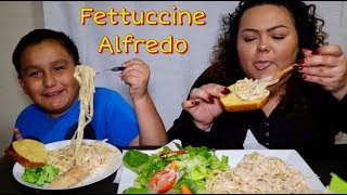 Fettuccini Alfredo Mukbang Eating Show [upl. by Georgine900]