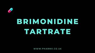 How to pronounce Brimonidine tartrate [upl. by Aggappe518]